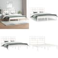 Miniatyrbillede 1 af 7: Sengeramme 160x200 cm massivt fyrretræ hvid - Sengestel - Sengeramme - Home & Living