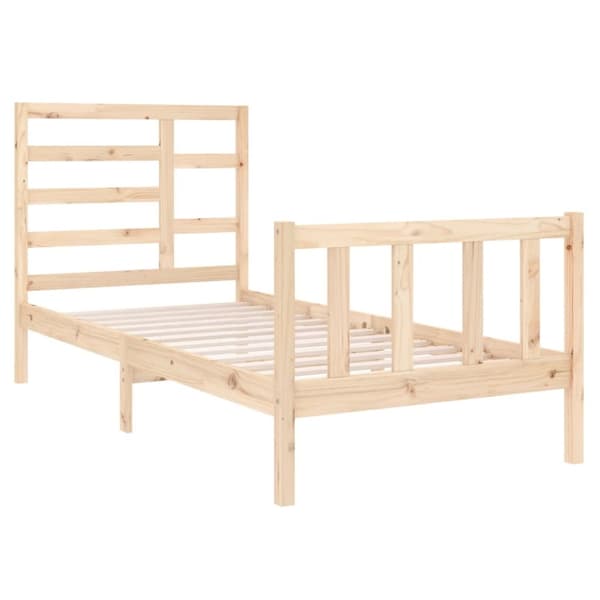 Sängram massivt trä 90x190 cm - Sängram - Sängramar - Home & Living