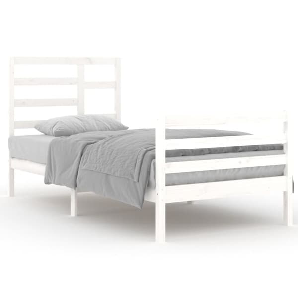 Sengeramme 90x200 cm massivt træ hvid - Sengeramme - Sengerammer - Home & Living