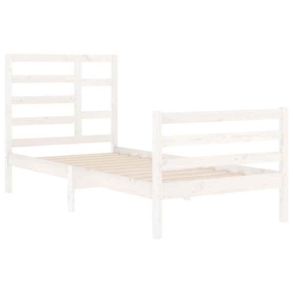 Sengeramme 90x200 cm massivt træ hvid - Sengeramme - Sengerammer - Home & Living
