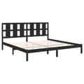 Miniatyrbillede 5 af 7: Sengeramme 200x200 cm massivt fyrretræ sort - Sengeramme - Sengerammer - Home & Living