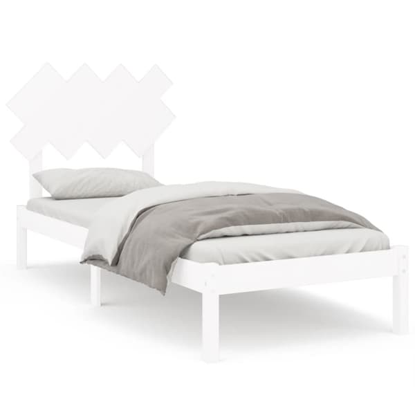 Sengeramme 90x200 cm massivt træ hvid - Sengeramme - Sengerammer - Home & Living