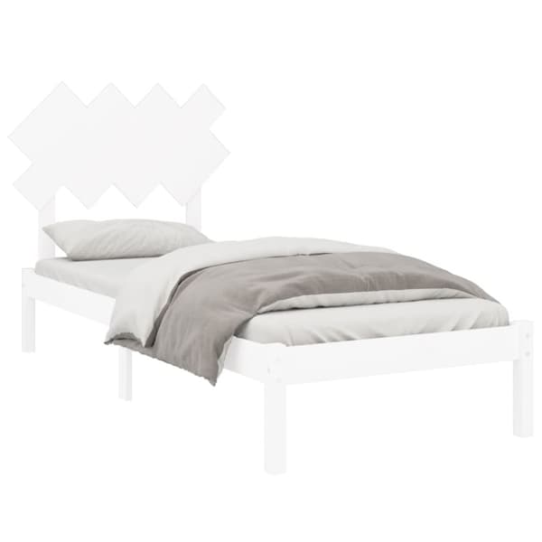 Sengeramme 90x200 cm massivt træ hvid - Sengeramme - Sengerammer - Home & Living