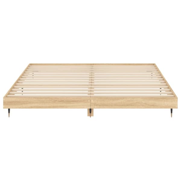 Sängynrunko Sonoma-tammi 200x200 cm tekninen puu - Sängynrunko - Sängynrungot - Home & Living