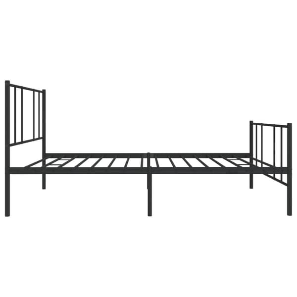 Sengeramme med sengegavl og fodgærde 90x190 cm metal sort - Sengestel - Sengeramme - Home & Living