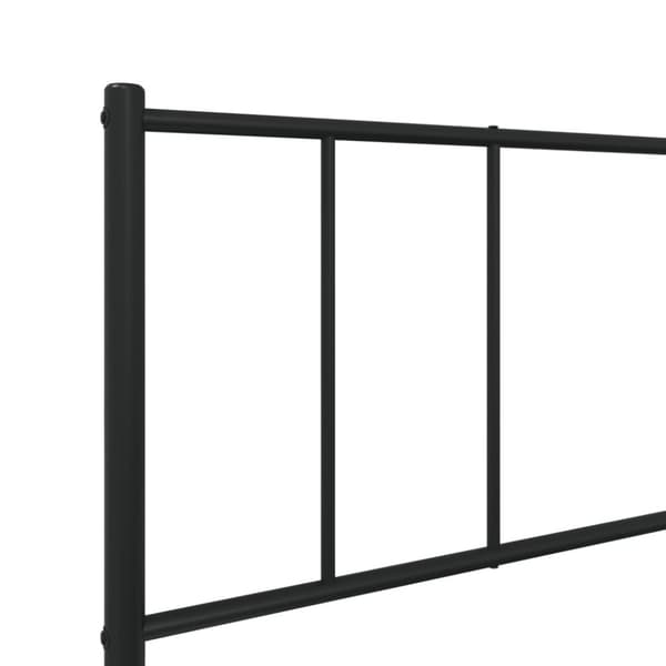 Sengeramme med sengegavl og fodgærde 90x190 cm metal sort - Sengestel - Sengeramme - Home & Living