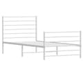 Miniatyrbillede 6 af 11: Sengeramme med sengegavl og fodgærde 80x200 cm metal hvid - Sengestel - Sengeramme - Home & Living