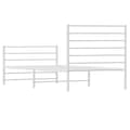 Miniatyrbillede 9 af 11: Sengeramme med sengegavl og fodgærde 80x200 cm metal hvid - Sengestel - Sengeramme - Home & Living