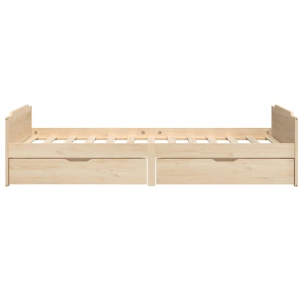 Sengeramme med skuffer 90x200 cm massivt fyrretræ - Sengeramme - Sengerammer - Home & Living
