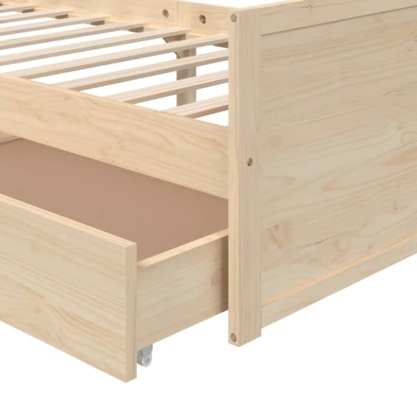 Sengeramme med skuffer 90x200 cm massivt fyrretræ - Sengeramme - Sengerammer - Home & Living