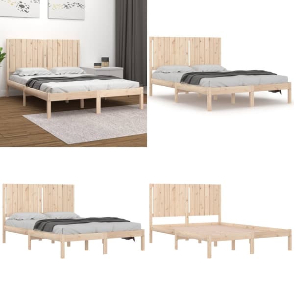 Sengeramme 140x200 cm massivt fyrretræ - Sengeramme - Sengerammer - Home & Living