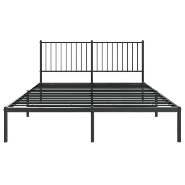 Sengeramme med sengegavl 160x200 cm metal sort - Sengestel - Sengeramme - Home & Living