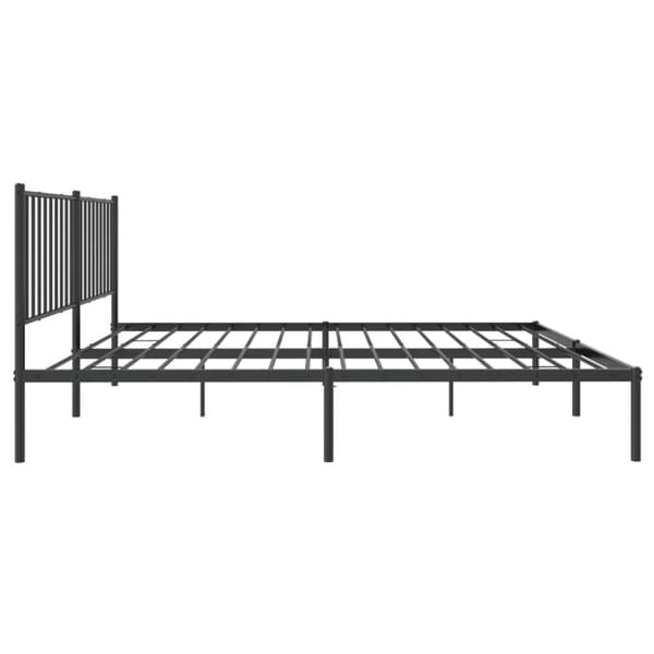 Sengeramme med sengegavl 160x200 cm metal sort - Sengestel - Sengeramme - Home & Living