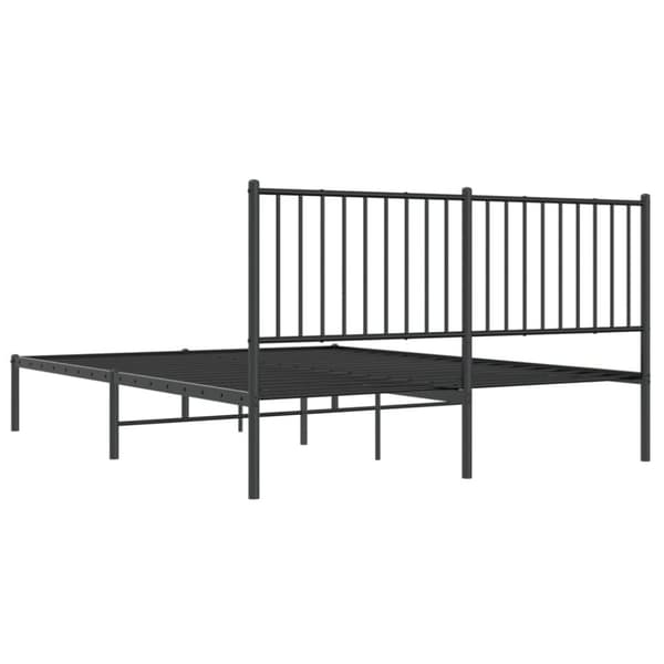 Sengeramme med sengegavl 160x200 cm metal sort - Sengestel - Sengeramme - Home & Living