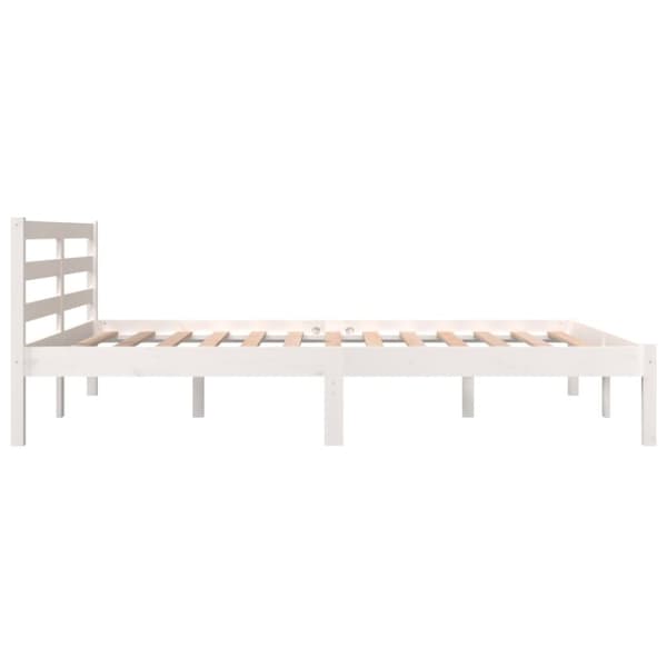 Sängynrunko täysi mänty 120x190 cm valkoinen Small Double - Sängynrunko - Sängynrungot - Home & Living