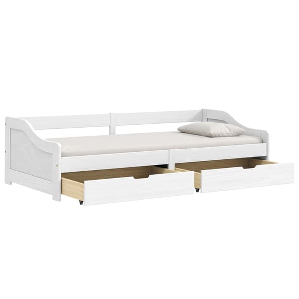 Dagbädd med 2 lådor IRUN vit 90x200 cm massiv furu - Bäddsoffa - Bäddsoffor - Home & Living