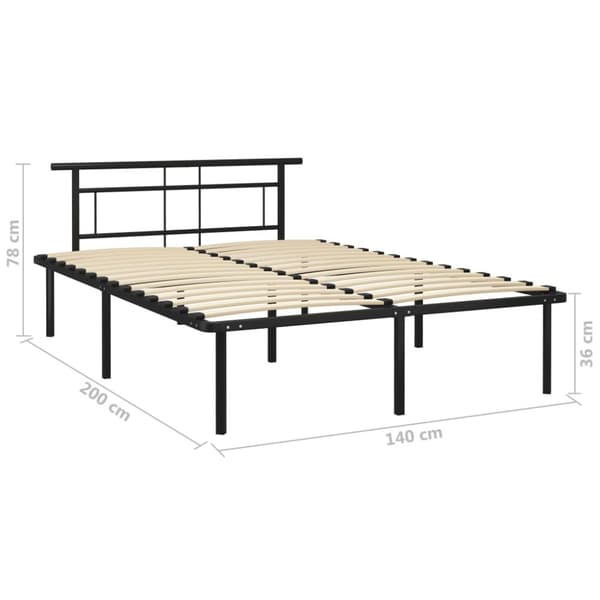 Sengestel 140x200 cm metal sort - Sengeramme - Sengerammer - Home & Living