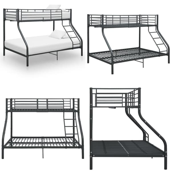 Våningssäng svart metall 140x200/90x200 cm - Säng - Sängar - Home & Living