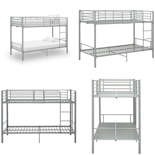 Våningssäng grå metall 90x200 cm - Säng - Sängar - Home & Living