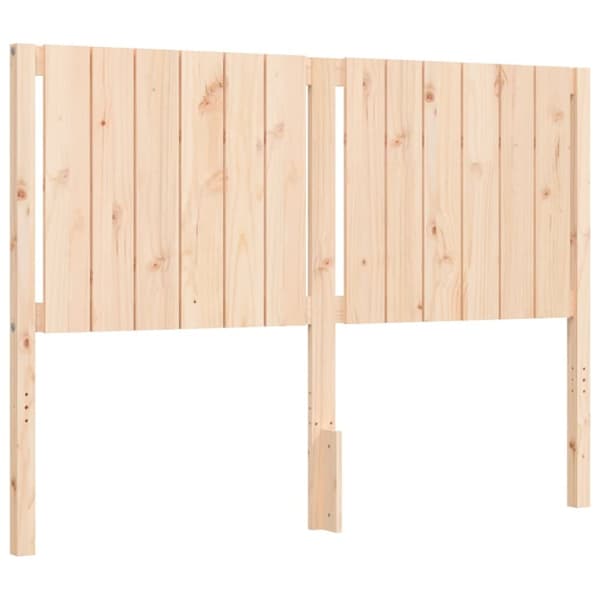 Sengeramme med sengegavl 140x200 cm massivt træ hvid - Sengeramme - Sengerammer - Home & Living