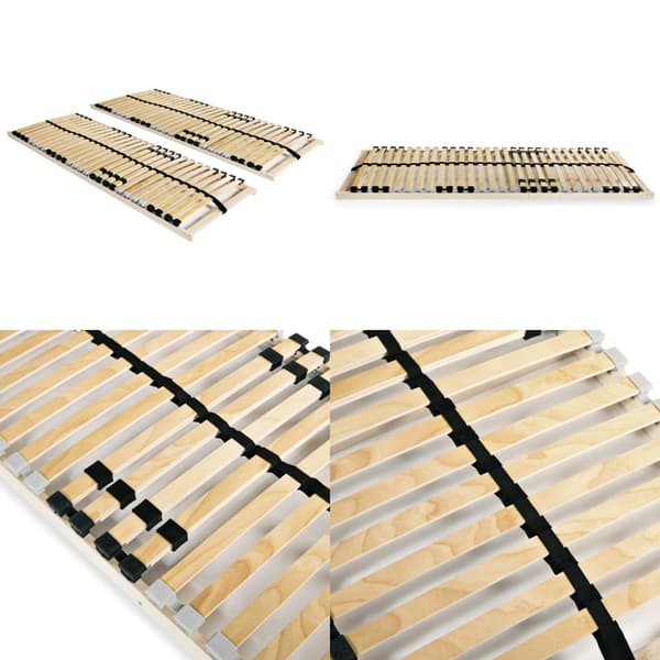 Sängyn sälepohjat 2 kpl 28 säleellä 7 vyöhykettä 70x200 cm - Sängyn Sälepohja - Sängyn Sälepohjat - Home & Living