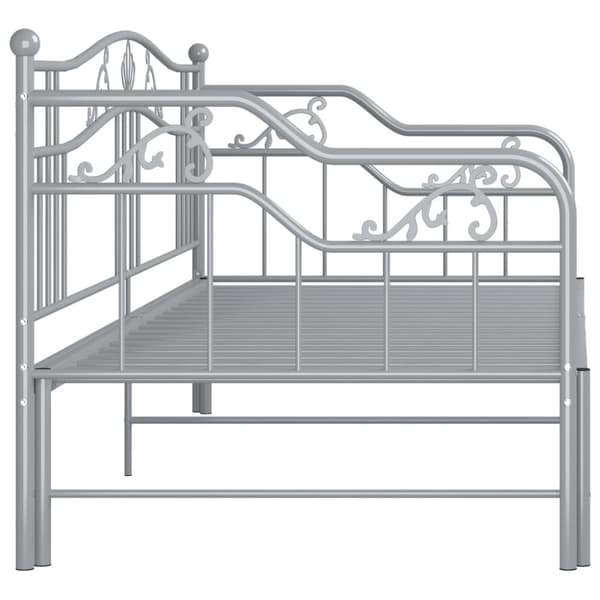 Utdragbar sängram bäddsoffa grå metall 90x200 cm - Bäddsoffa - Bäddsoffor - Home & Living