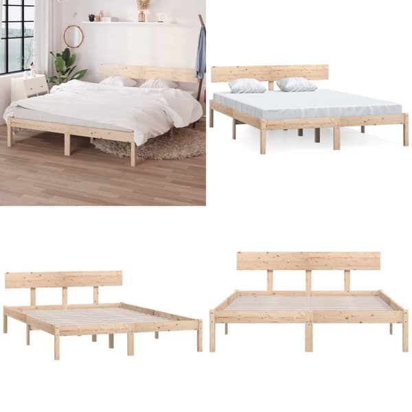 Sengeramme 140x190 cm massivt fyrretræ - Sengeramme - Sengerammer - Home & Living