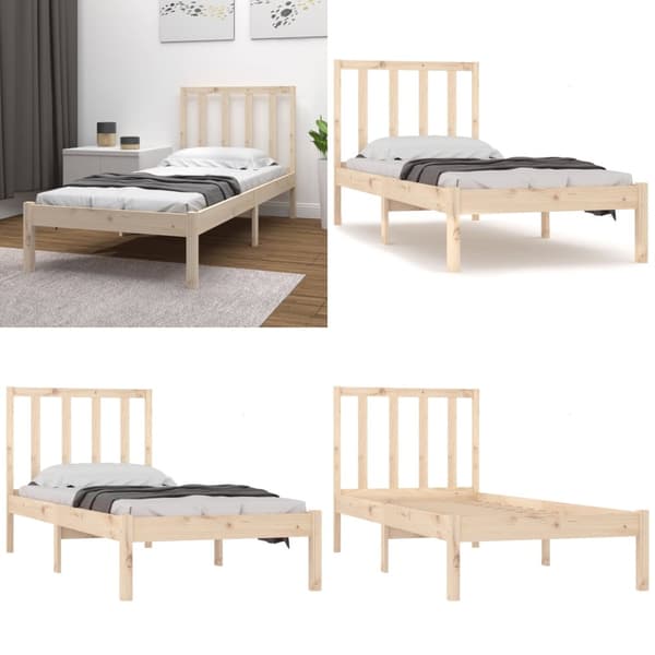 Sengeramme 90x190 cm massivt fyrretræ - Sengeramme - Sengerammer - Home & Living