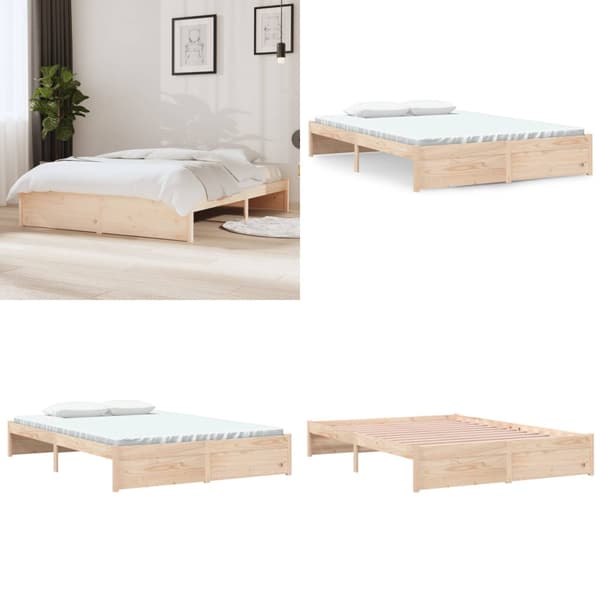 Sengeramme 140x190 cm massivt træ - Sengeramme - Sengerammer - Home & Living