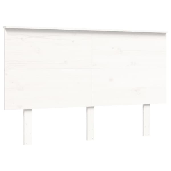 Sengeramme med sengegavl 120x200 cm massivt træ hvid - Sengeramme - Sengerammer - Home & Living