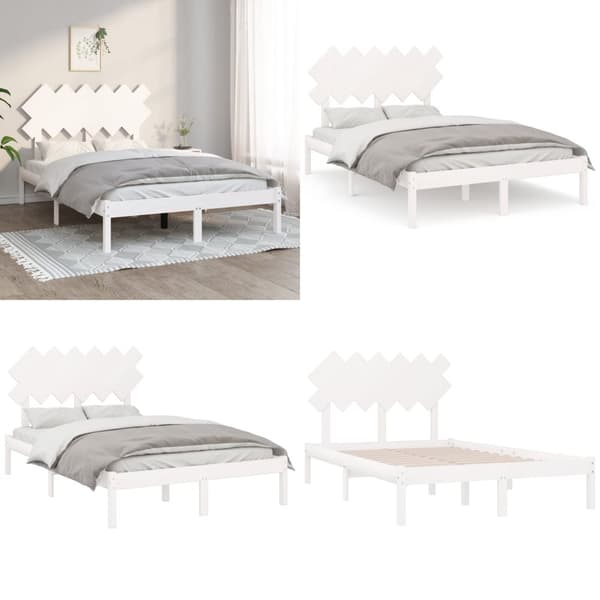 Sengeramme 120x190 cm Small Double massivt træ hvid - Sengeramme - Sengerammer - Home & Living