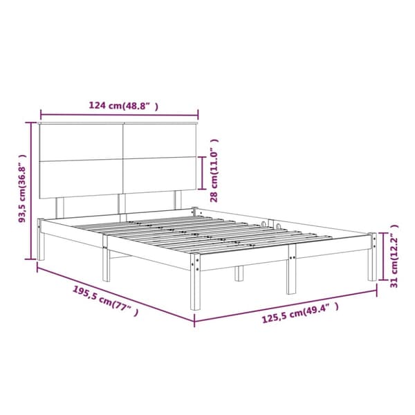 Sengeramme 120x190 cm Small Double massivt træ hvid - Sengeramme - Sengerammer - Home & Living