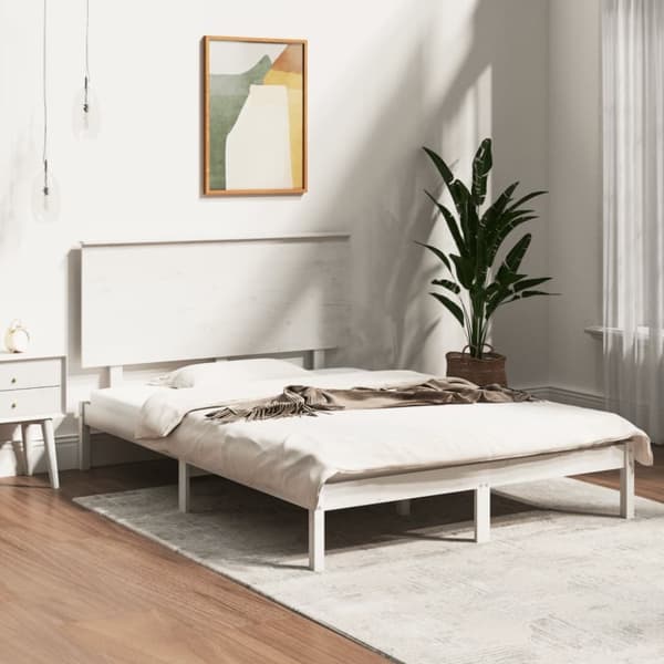 Sengeramme 120x190 cm Small Double massivt træ hvid - Sengeramme - Sengerammer - Home & Living