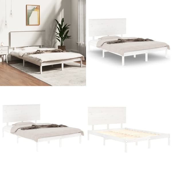Sengeramme 120x190 cm Small Double massivt træ hvid - Sengeramme - Sengerammer - Home & Living