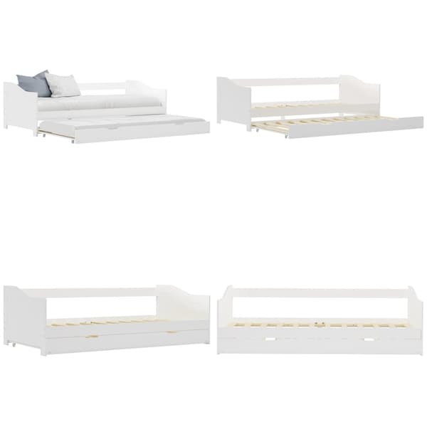 Bäddsoffa ram vit furu 90x200 cm - Bäddsoffa - Bäddsoffor - Home & Living