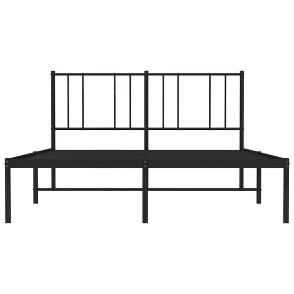 Metallinen sängynrunko päädyllä musta 160x200 cm - Sängynrunko - Sängynrungot - Home & Living