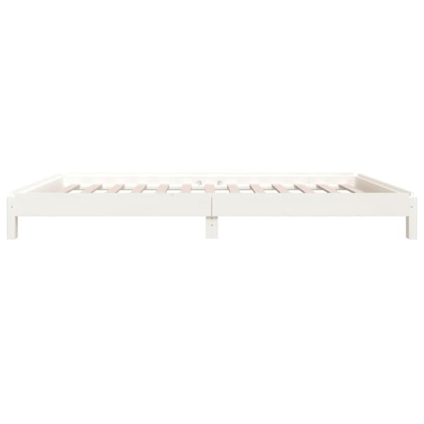 Pinottava sänky valkoinen 90x190 cm täysi mänty - Pinottava Sänky - Pinottavat Sängyt - Home & Living