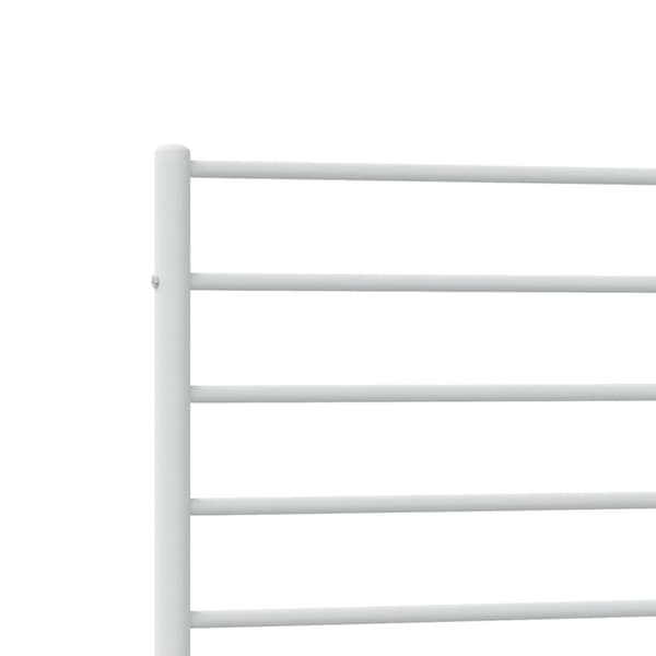Sengeramme med sengegavl og fodgærde 90x200 cm metal hvid - Sengestel - Sengeramme - Home & Living