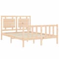 Miniatyrbillede 6 af 11: Sengeramme med sengegavl 140x190 cm massivt træ - Sengeramme - Sengerammer - Home & Living