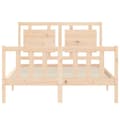 Miniatyrbillede 7 af 11: Sengeramme med sengegavl 140x190 cm massivt træ - Sengeramme - Sengerammer - Home & Living