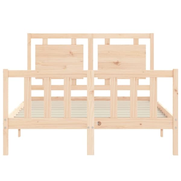 Sengeramme med sengegavl 140x190 cm massivt træ - Sengeramme - Sengerammer - Home & Living
