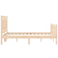 Miniatyrbillede 8 af 11: Sengeramme med sengegavl 140x190 cm massivt træ - Sengeramme - Sengerammer - Home & Living