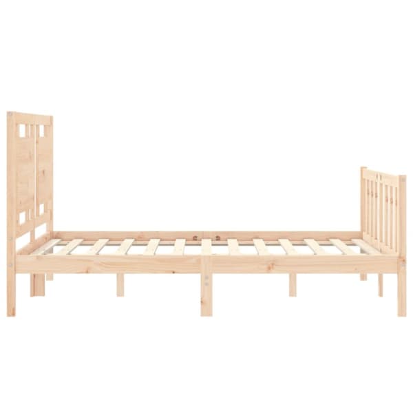 Sengeramme med sengegavl 140x190 cm massivt træ - Sengeramme - Sengerammer - Home & Living