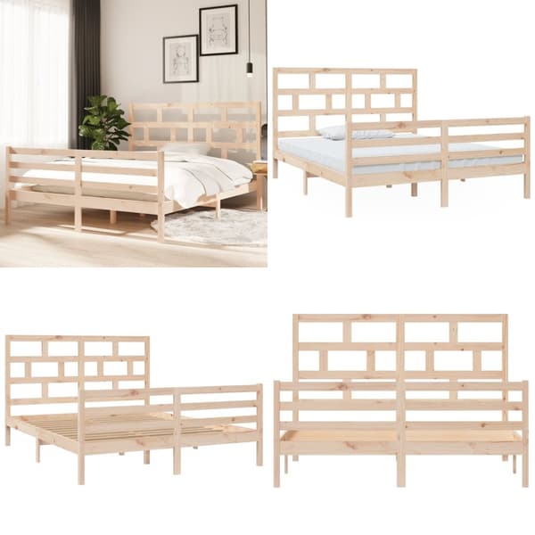 Sängram massiv furu 160x200 cm - Sängram - Sängramar - Home & Living