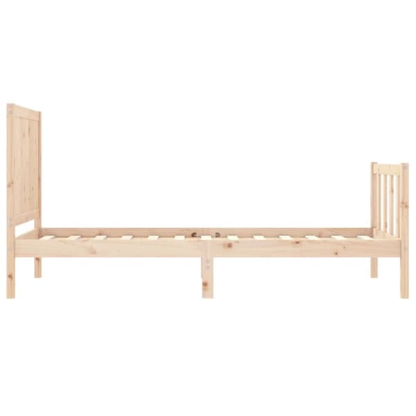 Sengeramme med sengegavl Single massivt træ - Sengeramme - Sengerammer - Home & Living