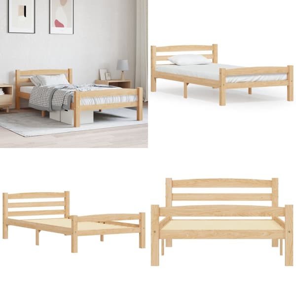 Sängram massiv furu 100x200 cm - Sängram - Sängramar - Home & Living