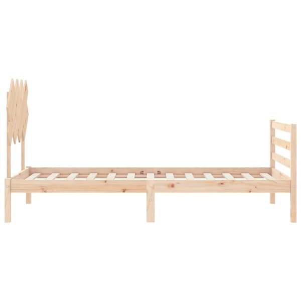 Sengeramme med sengegavl 90x200 cm massivt træ - Sengeramme - Sengerammer - Home & Living