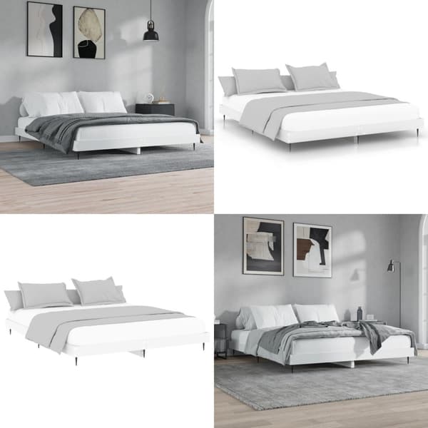 Sengestel 120x200 cm konstrueret træ hvid - Sengeramme - Sengerammer - Home & Living