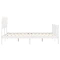 Miniatyrbillede 8 af 11: Sengeramme med sengegavl 140x190 cm massivt træ hvid - Sengeramme - Sengerammer - Home & Living