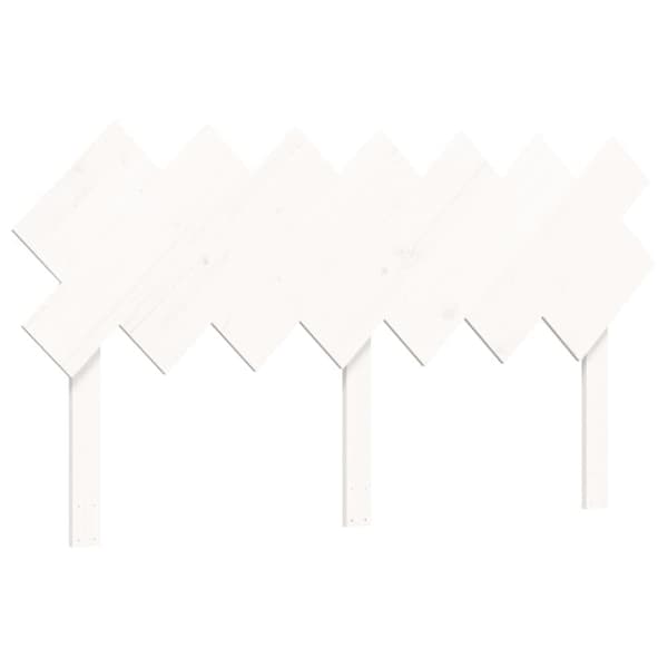Sengeramme med sengegavl 140x190 cm massivt træ hvid - Sengeramme - Sengerammer - Home & Living